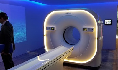 Philips is highlighting reconstruction and dose reduction technologies on the Vereos PET/CT scanner.