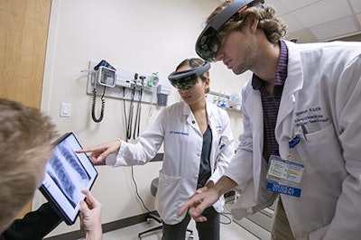 Simulation of an augmented reality exercise. Image courtesy of UCI School of Medicine.