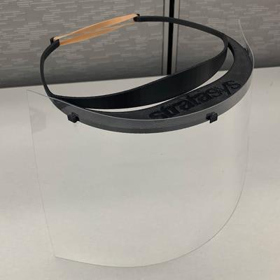 3D-printed face shield. Image courtesy of Stratasys.