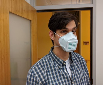 3D-printed face mask. Image courtesy of Dr. Beth Ripley, PhD.