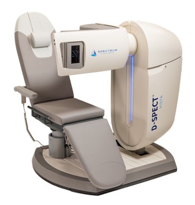 Spectrum Dynamics' D-SPECT Vista digital cadmium zinc telluride (CZT)-based cardiac SPECT system. Image courtesy of Spectrum Dynamics.