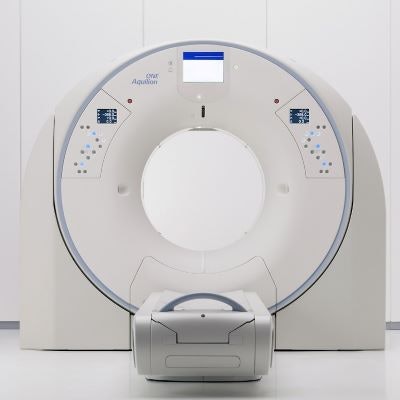 Canon's Aquilion One / Genesis SP CT scanner. Image courtesy of Canon Medical Systems USA.