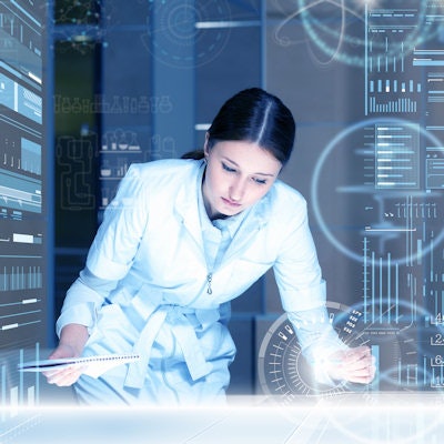 doctor at a computer