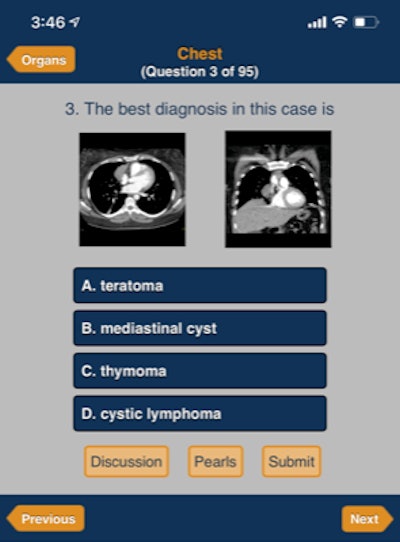 CTisus iQuiz. Image courtesy of Dr. Elliot Fishman