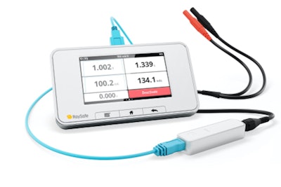 RaySafe's new measuring sensor X2 volt sensor. Image courtesy of RaySafe.