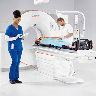 Siemens plans to highlight emergency applications among the capabilities of its new Somatom X.ceed CT scanner. Image courtesy of Siemens Healthineers.