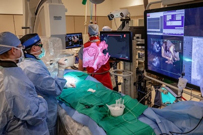 Dr. Jacob Dutcher, an interventional cardiologist and director of the structural heart program at CentraCare Heart & Vascular Center in St. Cloud, MN, conducted the WATCHMAN implant. Image courtesy of EchoPixel.