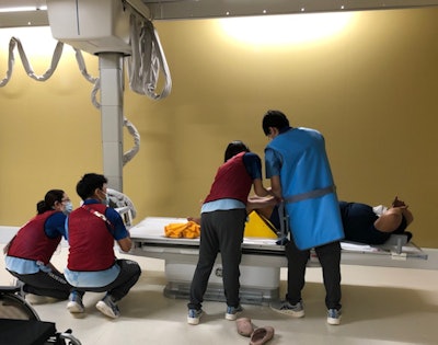 A team of 75 radiographers are working at the Olympic Village. Image courtesy of Dr. Yukihisa Saida.