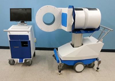 Prescient Imaging's BBX-PET mobile PET scanner with workstation. Image courtesy of Prescient Imaging.