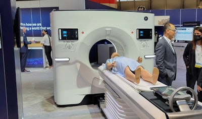 GE Revolution Apex CT scanner.