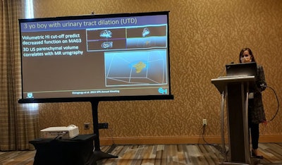 Dr. Susan Back talks about new imaging techniques in pediatric ultrasound at the American Institute of Ultrasound in Medicine (AIUM) annual meeting. She said while contrast-enhanced ultrasound shows promise in pediatric imaging, more evidence-based research needs to be presented for wider use.