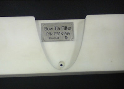 Figure1. A Teflon bowtie filter. Reproduced from M.A. Habibzadeh et al.6