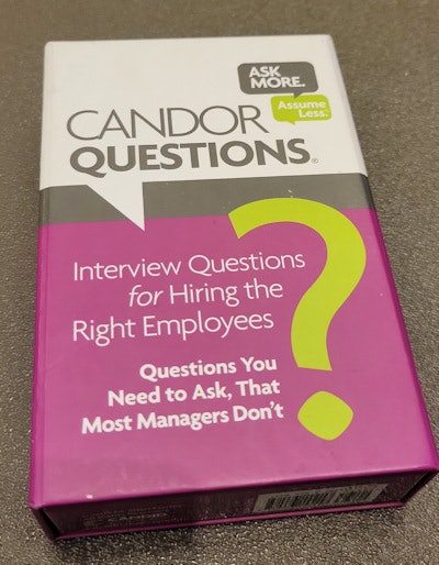 The Candor Questions boxed set of interview questions.
