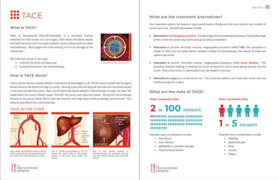 Example of a patient decision aid for transarterial chemoembolization (TACE). Image courtesy of the American Journal of Roentgenology.
