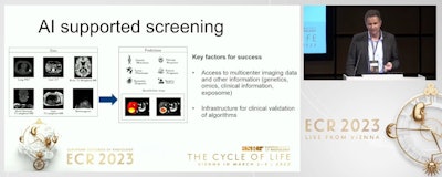 Dr. Wiro Niessen from University Medical Center Rotterdam in the Netherlands talks about artificial intelligence (AI) in today's oncology imaging world. He said next steps for AI research include using more high-quality data using health data infrastructures for better validation, among other steps for the technology to be integrated into clinical workflows.