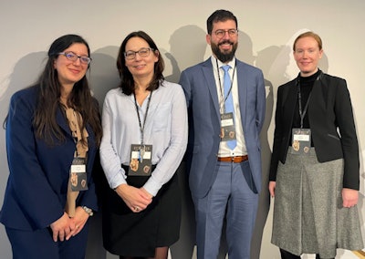 Team social media: from the left are Dr. Federica Vernuccio; Dr. Marion Smits, PhD; Dr. Daniel Pinto dos Santos; and Dr. Bettina Baessler. Photo by Liana Gruenberg.