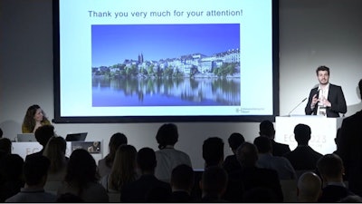 Dr. Manfred Meyer of University Hospital Basel, Switzerland, discussed an energy savings intervention his department implemented in October 2022.