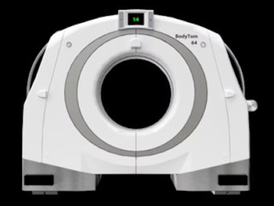 NeuroLogica's BodyTom 64 whole-body, portable CT scanner. Image courtesy of NeuroLogica.