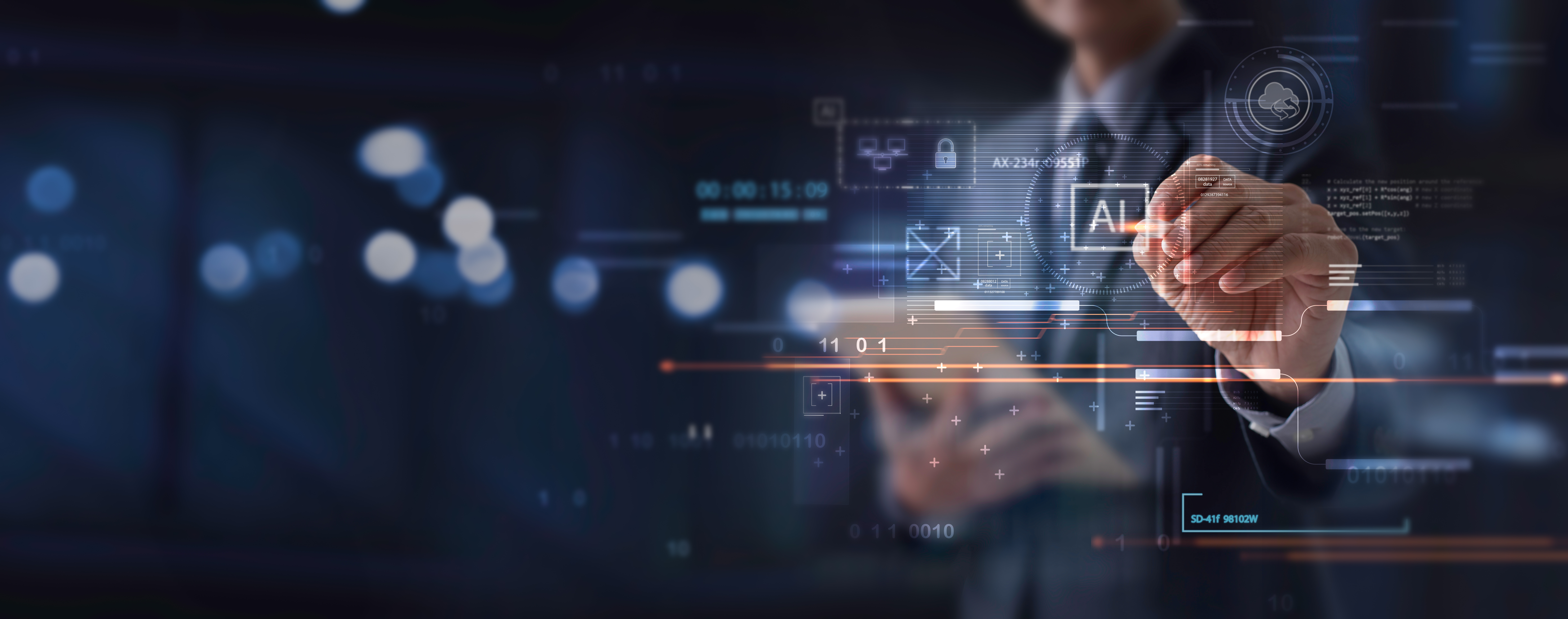 Businessman Artificial Intelligence Ai Virtual Screen