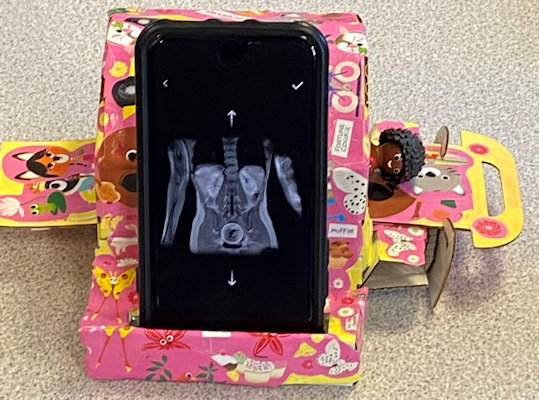 A smartphone is a key component of the playkit devised by the Sheffield team. Photo courtesy of DYR in collaboration with Dubit UK.