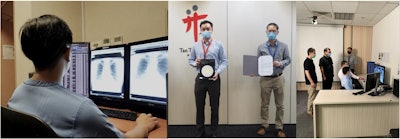 Chest x-ray AI technology was introduced across Singapore during the pandemic. Courtesy of Dr. Cher Heng Tan.