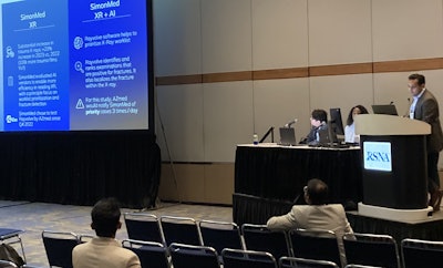 Sean Raj, MD, of UT Southwestern Medical Center, presented a pilot study of an AI algorithm for fracture detection on November 28 at RSNA in Chicago.