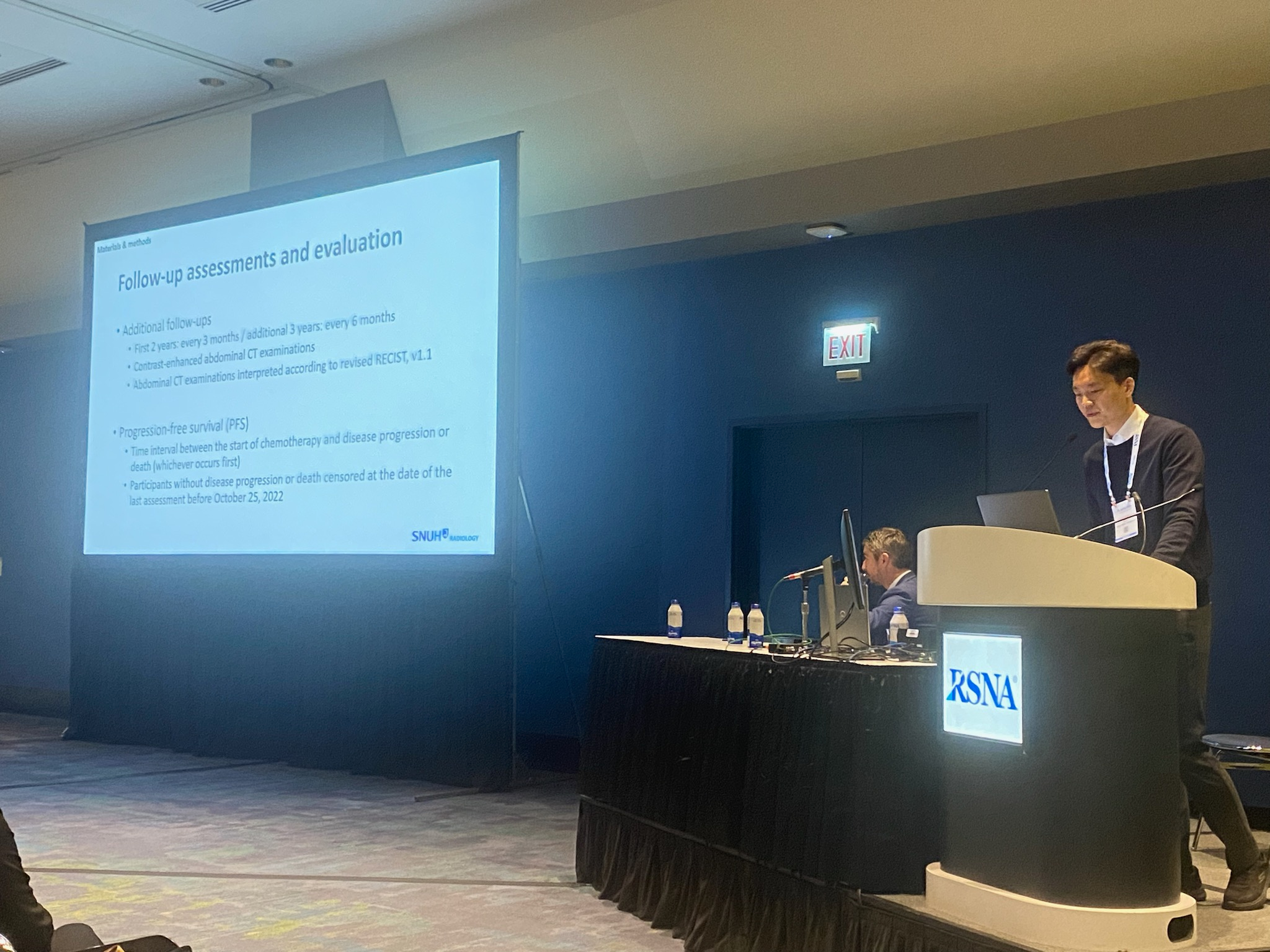 Jae Seok Bae, MD, from Seoul National University Hospital presented research at RSNA showing the efficacy of shear-wave elastography in predicting chemotherapy response in colorectal patients.