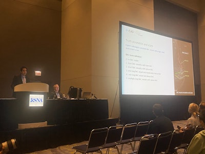 Chirag Parghi, MD, from Solis Mammography presented research at RSNA 2023 showing the efficacy of an AI model in detecting breast arterial calcifications on mammography.