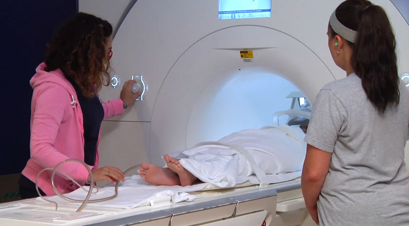 Child undergoing pediatric MRI. Image and caption courtesy of RadiologyInfo.org.