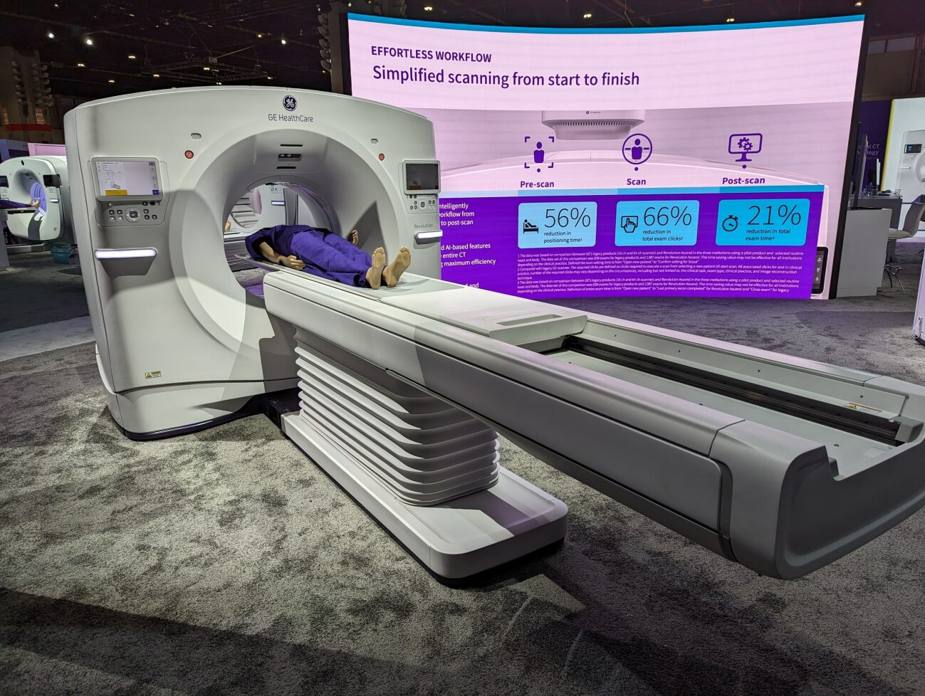 GE HealthCare&apos;s new Revolution Ascend CT scanner.