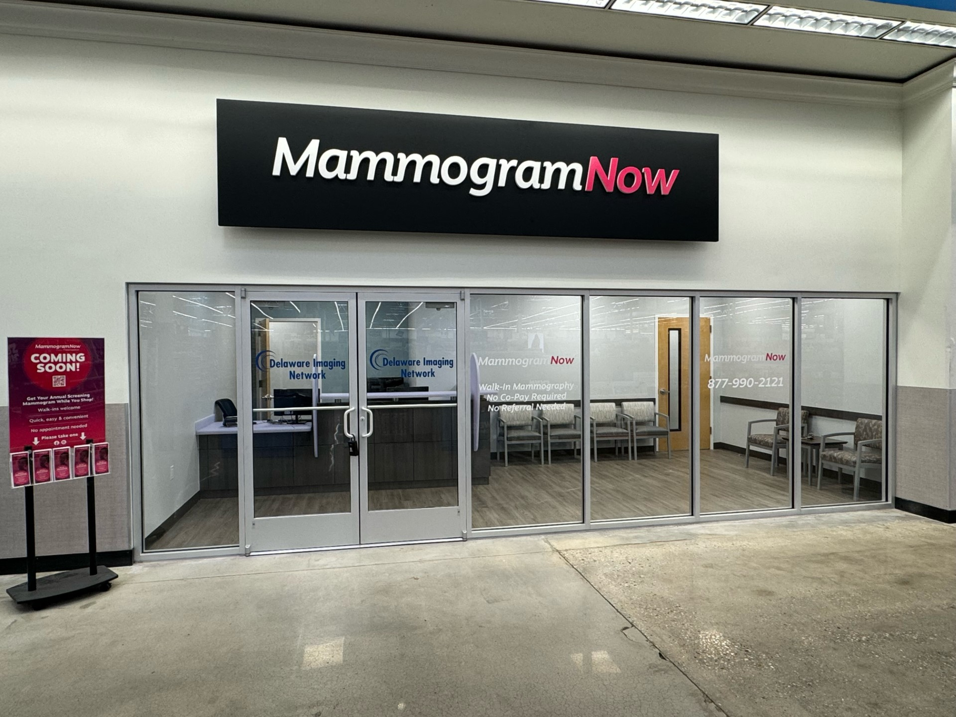 RadNet's new mammography screening clinic at the Walmart Supercenter in Milford, DE. Image courtesy of RadNet.