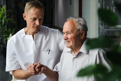 Patient Elderly Holding Hand Social