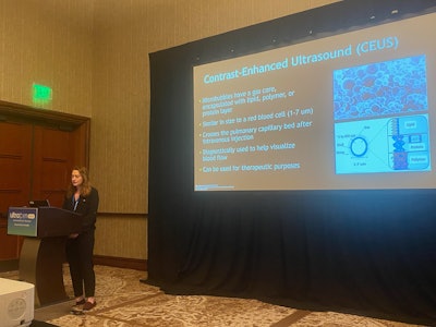 Corinne Wessner from Thomas Jefferson University discusses early study results at UltraCon showing the potential of ultrasound-triggered microbubble destruction in treating liver disease.