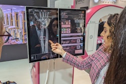 Cybele can combine a wrist x-ray with a mammogram visit, as introduced at the European Congress of Radiology. (Photo courtesy of Ibex)