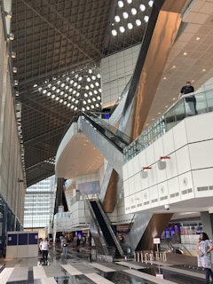 The view from the third floor to the sixth in the Suntec convention center features an array of angles.