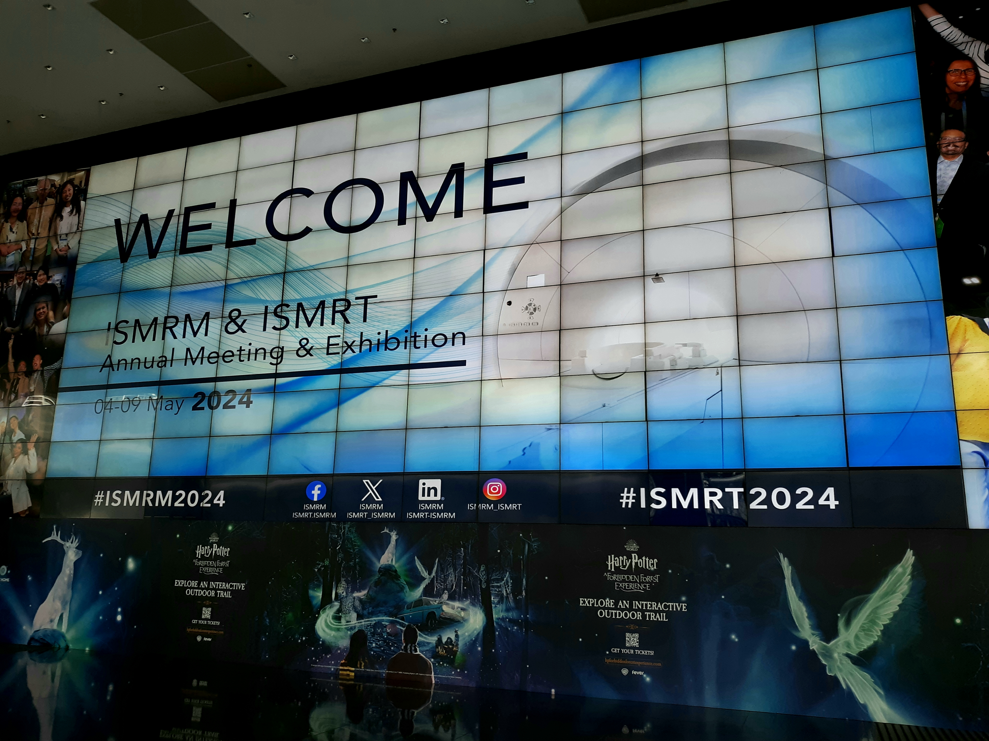 The ISMRM welcomes attendees to Suntec Singapore Centre.