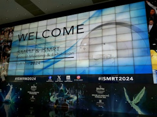 The ISMRM welcomes attendees to Suntec Singapore Centre.
