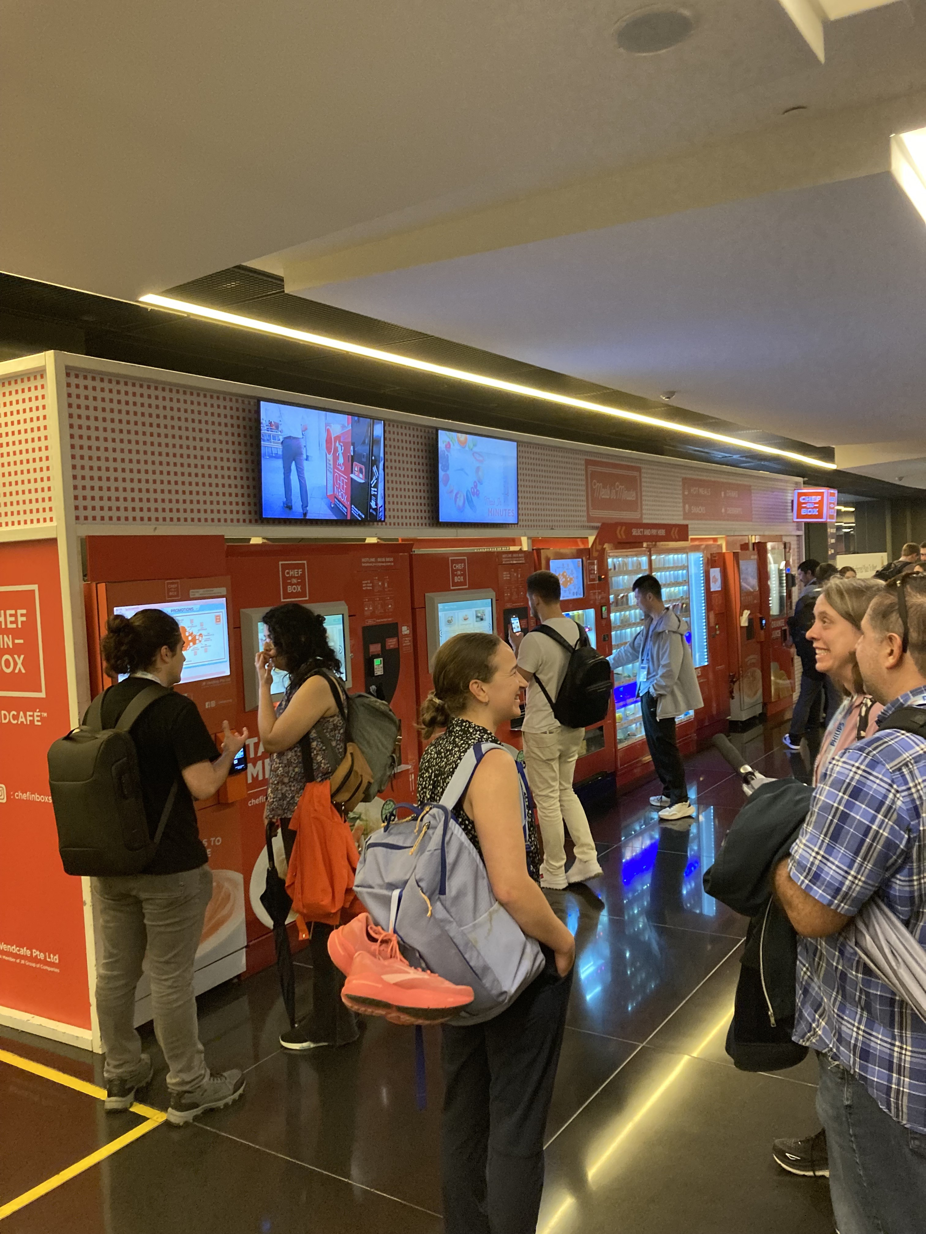 'Chef-in-Box' vending machines are popular between meetings.