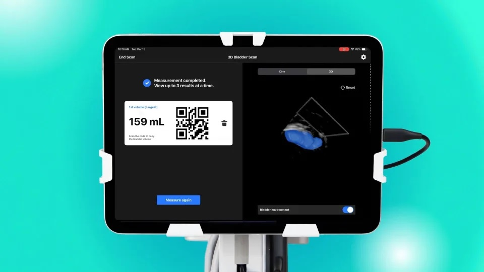 Butterfly Network's iQ+ Bladder scanner. Image courtesy of Butterfly Network.