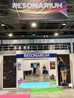 The 'Resonarium' at the ISMRM meeting featured a quite space for live presentations via a video link from researchers around the world.