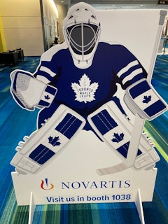At least one vendor appeared to appeal to the 'local team' -- the Toronto Maple Leafs of the NHL.