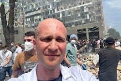 The search for survivors beneath the rubble was completed on Tuesday morning. All photos courtesy of Stanislav Rebenkov, MD.