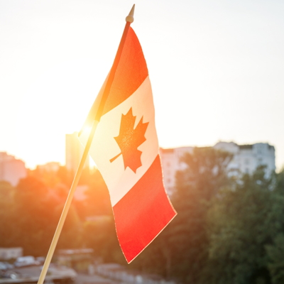 Canada Flag Sunset 400