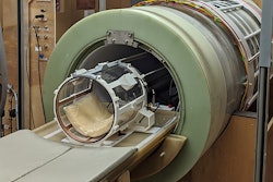 Photograph of the field-cycling imaging (FCI) scanner prototype, with the head coil in place. Image and caption courtesy of the RSNA.