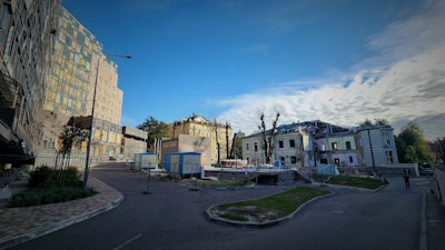 Much rebuilding work still needs to be done at the Ohmatdyt Children's Hospital.