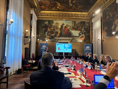 The Ateneo Veneto, founded in 1812 and the oldest cultural institute still operating in Venice, was chosen as the venue for 'R7 – Radiology International Forum of Scientific Societies of Radiology.' Photo courtesy of SIRM and Emanuele Neri, MD.