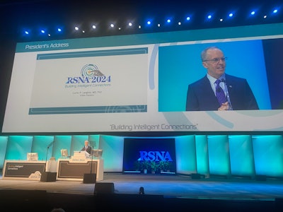 RSNA President Curtis Langlotz, MD, PhD, in his address to attendees discussed the benefits of building intelligent connections between radiologists and AI for better healthcare and patient outcomes.