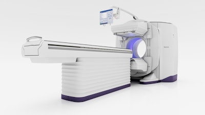 GE HealthCare's new Aurora dual-head SPECT/CT scanner. Image courtesy of GE HealthCare.
