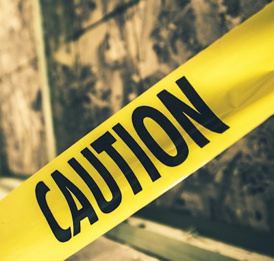 Yellow Caution Tape Square