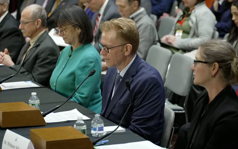 Sterling Johnson, PhD, an Alzheimer's disease researcher at the University of Wisconsin-Madison, addressed NIH funding uncertainties during a Senate forum March 26.